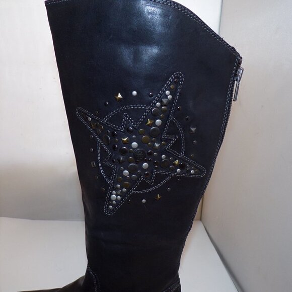 BUSSOLA Anthropologie Star Studded Riding Boots sz 38 7.5 NEW - Picture 6 of 10